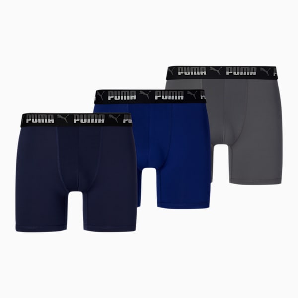 Men's Training Boxer Briefs [3 Pack], BLUE, extralarge